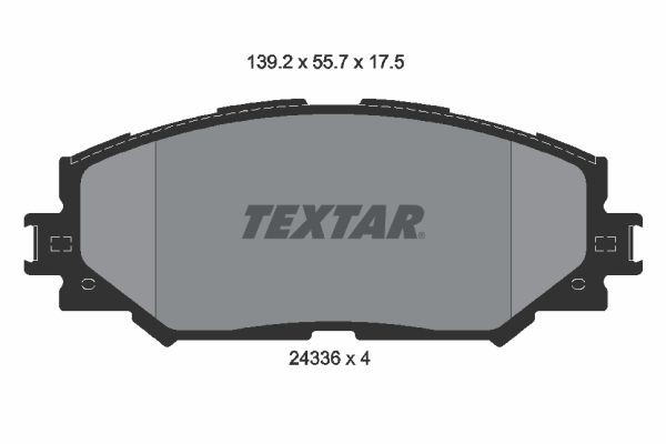 TEXTAR Bremseklodser 2433601 Bremseklodssæt TEXTAR Subaru WRX 2433601
