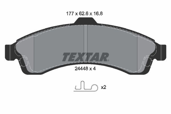 TEXTAR Bremseklosser 2444801 Klosser TEXTAR Saab 99 2444801
