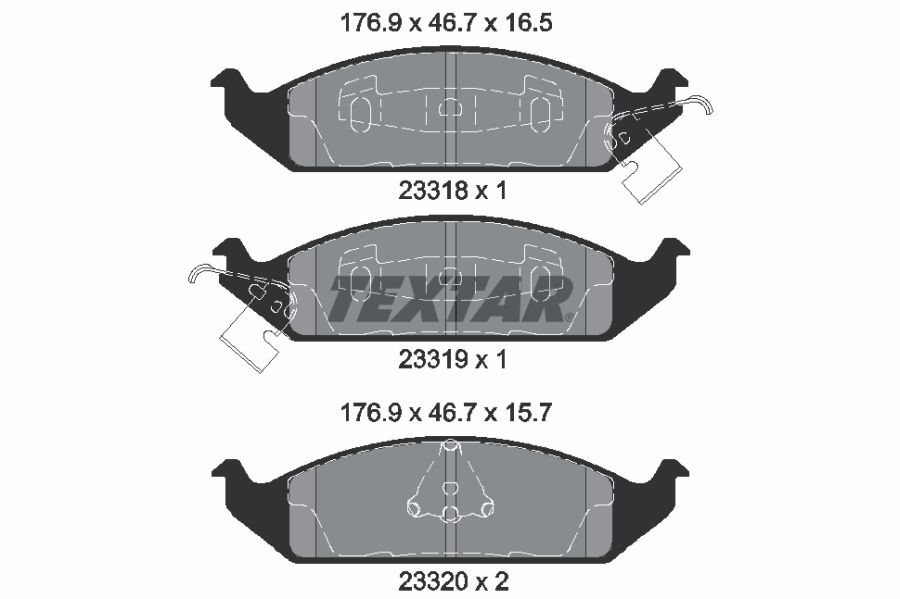 TEXTAR Bromsbelägg 2331801 TEXTAR 2331801 Bromsbelägg sport Acclaim Sedan original