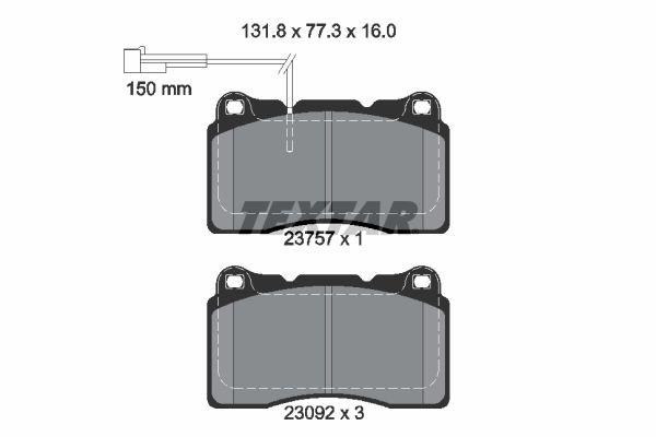 TEXTAR Remblokken 2375701 Alfa Romeo GIULIA Remblok TEXTAR 2375701