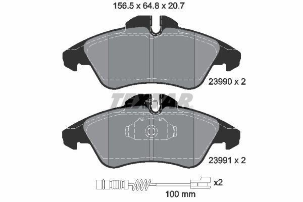 TEXTAR Plaquettes de frein 2399002 TEXTAR 2399002 Jeu de plaquettes de frein Mercedes Vito W638 pas cher