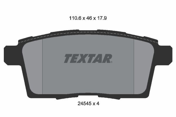 TEXTAR Kit pastiglie freni 2454501 2454501 costo Pastiglie dei freni FORD USA CROWN VICTORIA TEXTAR