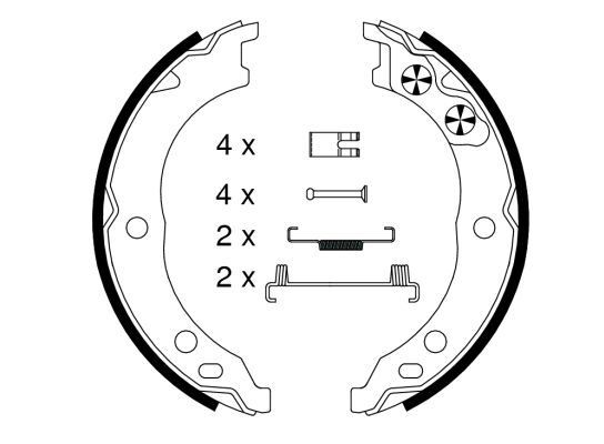 TEXTAR Handremschoenen 91064800 TEXTAR 91064800 Handremschoen set Vauxhall ZAFIRA originele