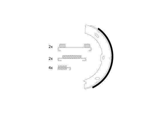 TEXTAR Sada brzd. čeľustí parkov. brzdy 91066800 91066800 Ručná brzda MERCEDES-BENZ CLA TEXTAR