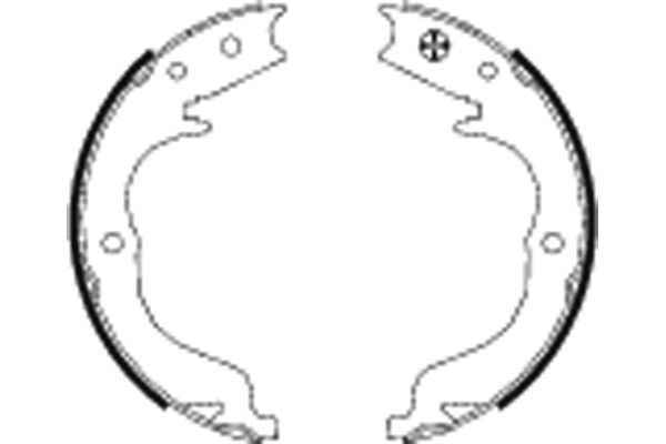 TEXTAR Handbrake shoes 91068300 Peugeot 206 TEXTAR handbrake shoes 91068300