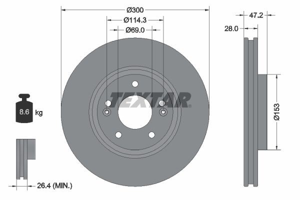 TEXTAR Δισκόπλακα 92166500 Δίσκος φρένων TEXTAR PROCEED 92166500 φθηνά