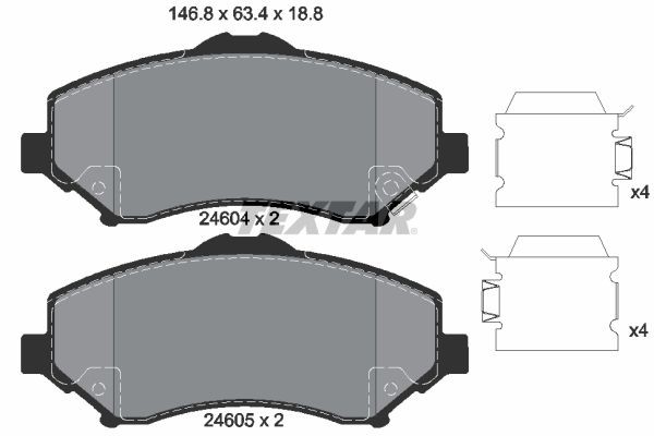 TEXTAR Bremžu kluči 2460401 Sporta bremžu kluči TEXTAR CHEROKEE 2460401 lēti