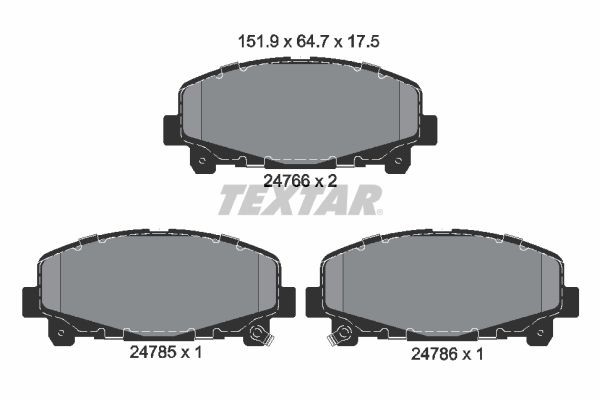 TEXTAR Remblokken 2476601 TEXTAR 2476601 Tuning HONDA ACCORD VIII (CU) 2009