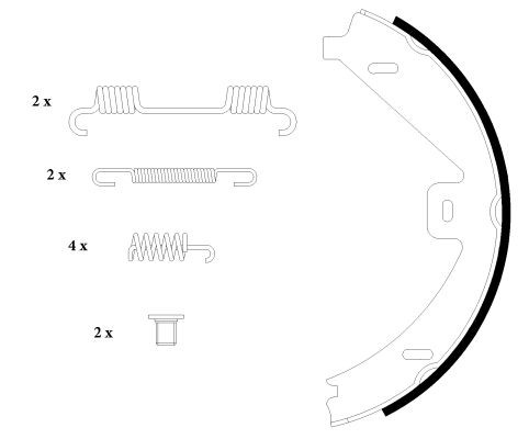 TEXTAR Bremsebakkesæt, parkeringsbremse 91069100 Håndbremsebakker TEXTAR Nissan SUNNY 91069100