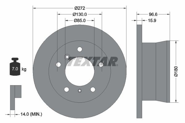 TEXTAR Bremsscheibe 92137603 92137603 TEXTAR PRO VW LT 46 Pritsche Sport-Bremsscheiben Preis