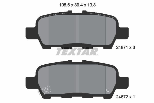 TEXTAR Kit pastiglie freni 2487101 2487101 costo Pastiglie freno sportive SUZUKI JIMNY TEXTAR