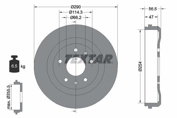 Brake drum TEXTAR 94030900 TEXTAR 94030900 1999 LAND ROVER FREELANDER brake drum replacement
