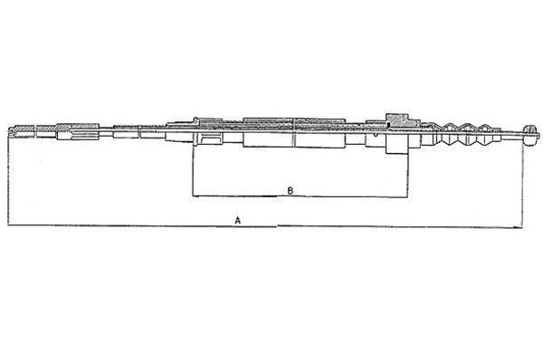 TEXTAR Hand brake cable 44003100 44003100 TEXTAR IVECO handbrake cable