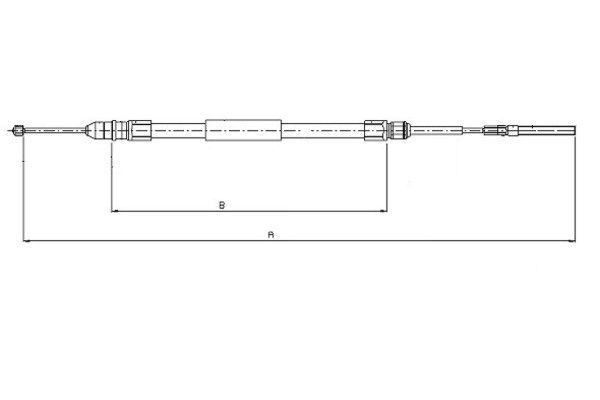 TEXTAR Hand brake cable 44008800 44008800 TEXTAR IVECO brake cable