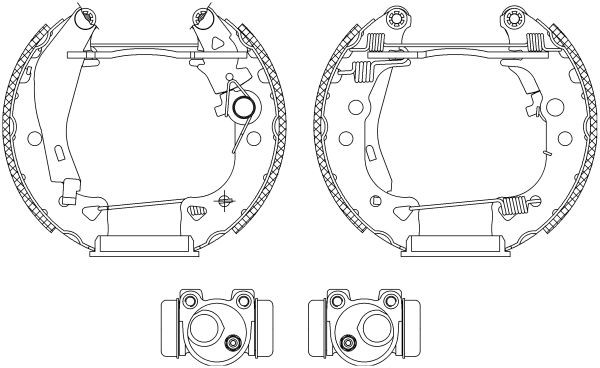 TEXTAR Kit de freins, freins à tambours 84038002 Peugeot 406 Kit freins à tambours TEXTAR Shoe Kit Pro 84038002