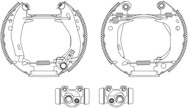 TEXTAR Kit de freins, freins à tambours 84038204 Peugeot 406 Kit freins à tambours TEXTAR Shoe Kit Pro 84038204