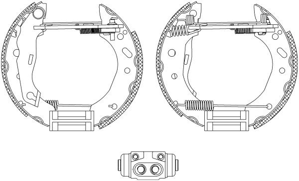 TEXTAR Brake Set, drum brakes 84048800 TEXTAR 84048800 Mazda 323 BF brake set, drum brakes replacement
