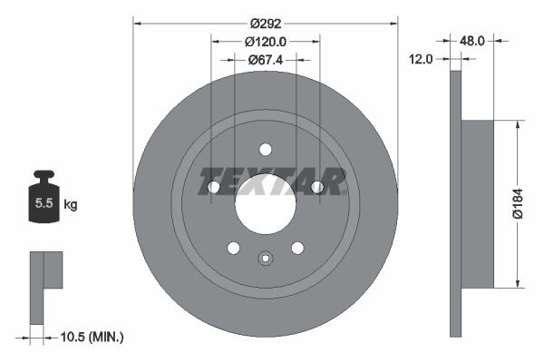 TEXTAR Piduriketas 92222903 Pidurikettad TEXTAR Chevrolet HHR PRO 92222903