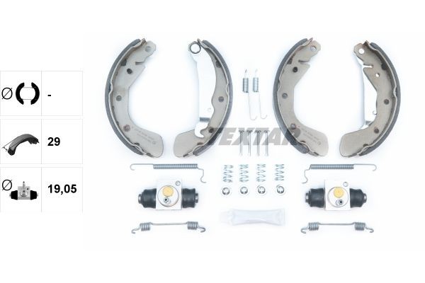 TEXTAR Σετ σιαγόνων φρένων 83058100 Σετ σιαγωνες TEXTAR Opel ASCONA Shoe Kit 83058100