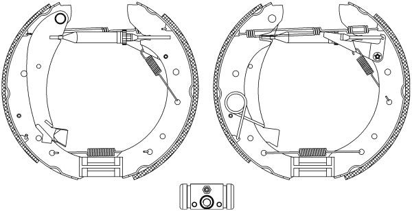 TEXTAR Kit de freins, freins à tambours 84049601 84049601 Shoe Kit Pro Kit freins à tambours PEUGEOT 406 TEXTAR