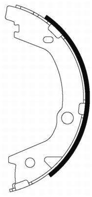TEXTAR Handbromsbackar 91070700 Handbroms Hyundai EF 91070700 TEXTAR
