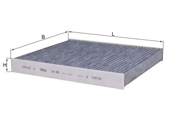 KNECHT Filter, salongiõhk LAK 888 LAK 888 Salongifilter KIA SORENTO KNECHT