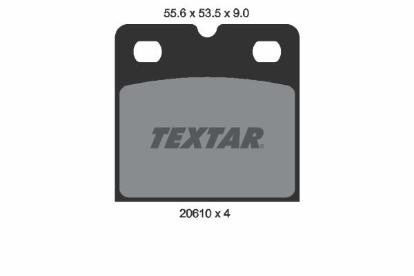 TEXTAR Bremseklodssæt, parkeringsbremse 2061005 Håndbremsebakker TEXTAR SUNNY 2061005 billig