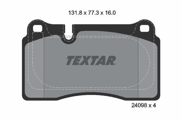 Bromsbelägg TEXTAR 2409803 TEXTAR 2409803: Bromskloss Aston Martin DB9 2016