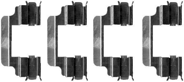 TEXTAR Monteringssats, bromsbelägg 82059500 Byta Monteringssats, bromsbelägg CITROËN Jumpy I MPV kostnad TEXTAR 82059500