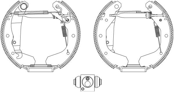 TEXTAR Bremsesett, trommebremse 84033101 TEXTAR 84033101 Bremsesett, trommebremse Opel Ascona C pris