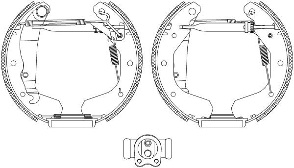 TEXTAR Bremsesett, trommebremse 84033102 TEXTAR 84033102 Bremsesett, trommebremse Opel Ascona C billige