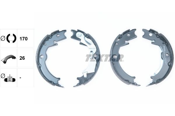 TEXTAR Jogo de maxilas de travão, travão de estacionamento 91071000 TEXTAR 91071000 Sapata de freio de mao Nubira Combi (J150) originais preço