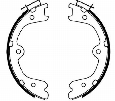 TEXTAR Handbrake shoes 91073100 Nissan SUNNY TEXTAR handbrake shoes 91073100