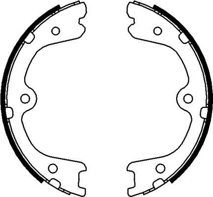 TEXTAR Sada brzd. čeľustí parkov. brzdy 91073200 91073200 Ručná brzda NISSAN PRIMERA TEXTAR