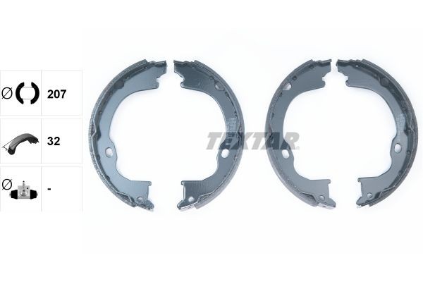 Ganasce freno a mano TEXTAR 91073500 98101 0735 0 4 TEXTAR 91073500 Ganasce freno a mano anteriore e posteriore Jeep WRANGLER 2010
