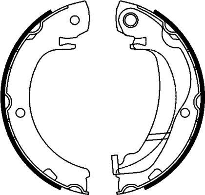 TEXTAR Bremseskosett, håndbrems 91074300 91074300 Håndbrekksko TOYOTA IQ TEXTAR