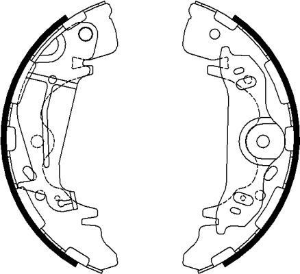 TEXTAR Piduriklotside komplekt 91075800 91075800 Trummelpiduriklotsid HYUNDAI TERRACAN TEXTAR