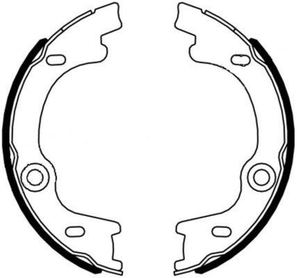 Handbrake shoes TEXTAR 91076400 TEXTAR 91076400 1999 KIA CARENS handbrake shoes replacement
