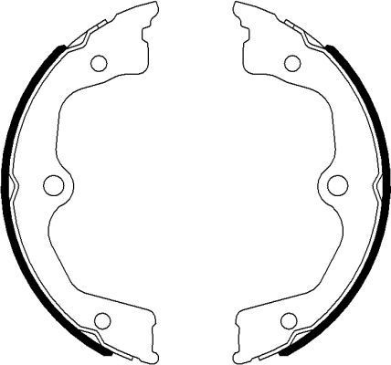 TEXTAR Bremseskosett, håndbrems 91077700 91077700 Håndbrekksko HONDA CIVIC TEXTAR
