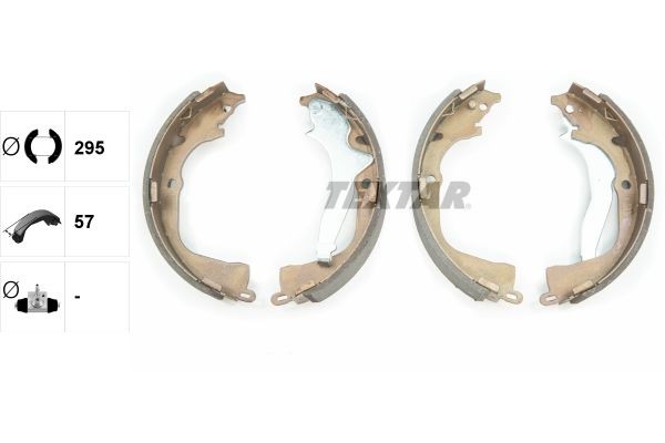 TEXTAR Bremsesko sett 91078700 Trommelbremser TEXTAR Volkswagen LUPO 91078700