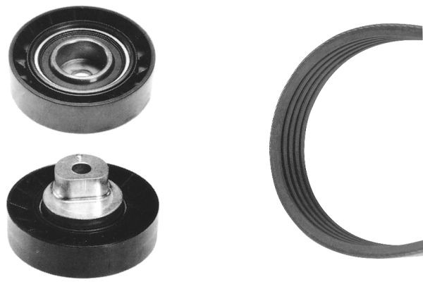 BOSCH V-Ribbed Belt Set 1 987 948 695 SKODA FABIA BOSCH poly v-belt kit 1987948695
