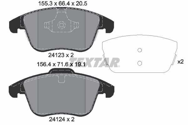 TEXTAR Bremseklosser 2412305 Sportsbremseklosser TEXTAR Land Rover DISCOVERY 2412305