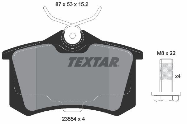TEXTAR Kit pastiglie freni 2355482 TEXTAR 2355482 Pastiglie dei freni MG 5 Hatchback prezzo