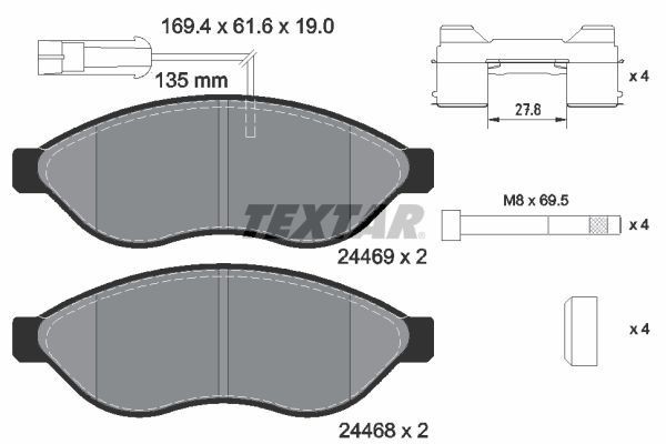 TEXTAR Bremseklosser 2446901 TEXTAR Bremseklosser 2446901 anmeldelse