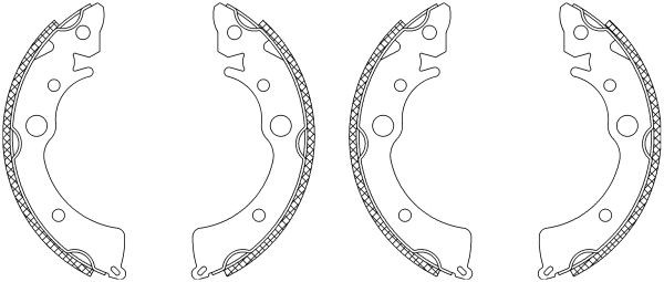 TEXTAR Bremsesett, trommebremse 83034700 TEXTAR 83034700 Bremsesett, trommebremse Accord VI Sedan (CK, CG, CH, CF8) pris