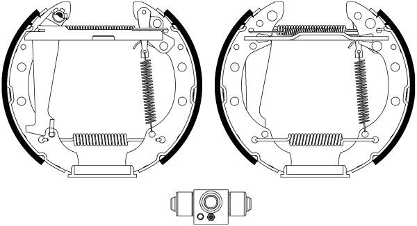 TEXTAR Kit freno, Freno a tamburo 84044708 Costo Kit freno, freno a tamburo TEXTAR Volkswagen Shoe Kit Pro 84044708
