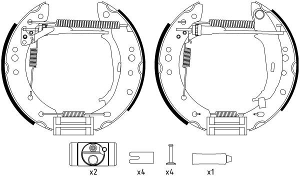 TEXTAR Bremsesett, trommebremse 84068800 TEXTAR Bremsesett, trommebremse SUBARU Shoe Kit Pro 84068800