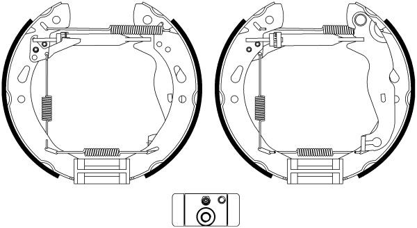 TEXTAR Bremsesett, trommebremse 84069200 Bremsesett, trommebremse TEXTAR Maserati GRECALE Shoe Kit Pro 84069200