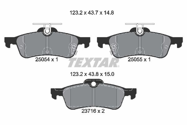 TEXTAR Plaquettes de frein 2505401 Plaquette de frein sport TEXTAR CIVIC 2505401 pas cher