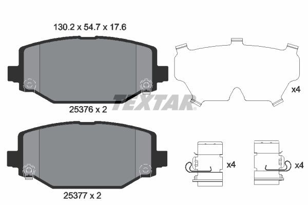 Bremseklodser TEXTAR 2537601 TEXTAR 2537601 Bremseklods FIAT FREEMONT 2019